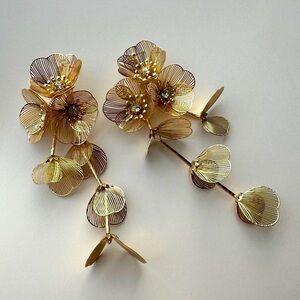 Zara Famous Kate Middleton Gold Cascading Earrings